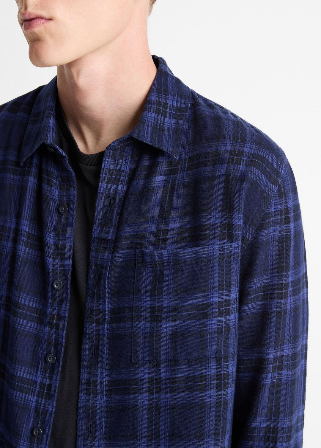 VINCE Men Big Horn Plaid Cotton Button-Front Shirt in Long Sleeve