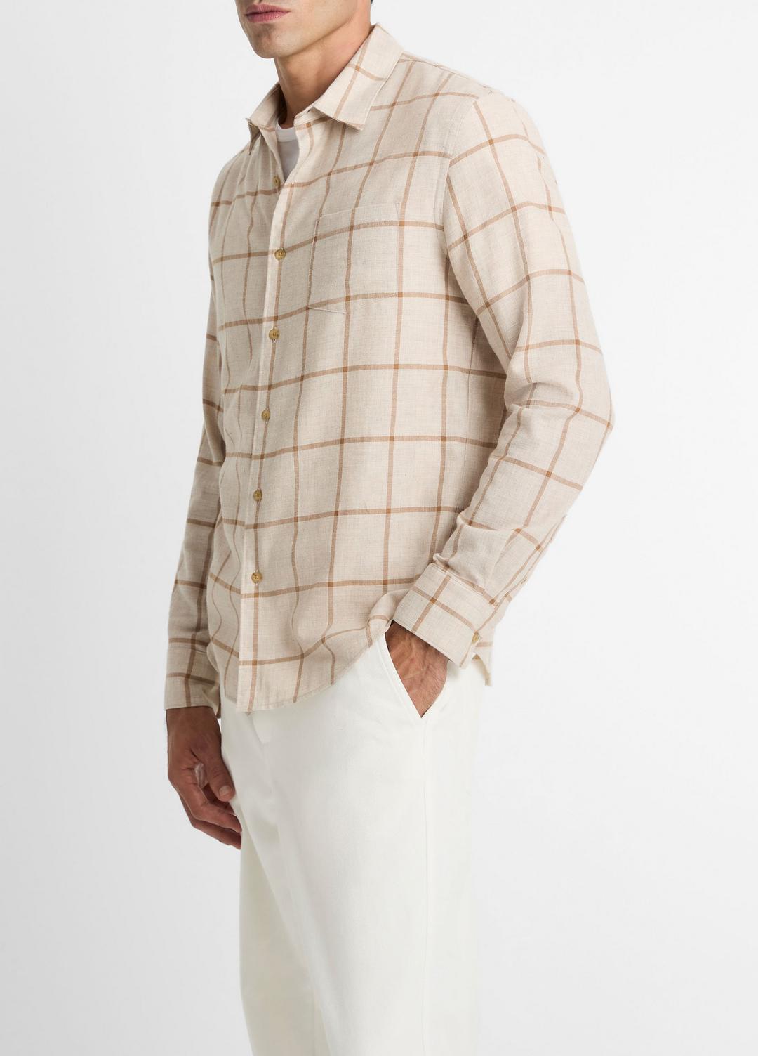 VINCE Men Rockery Plaid Cotton Button-Front Shirt in Long Sleeve