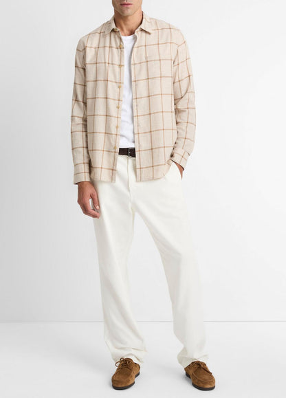 VINCE Men Rockery Plaid Cotton Button-Front Shirt in Long Sleeve