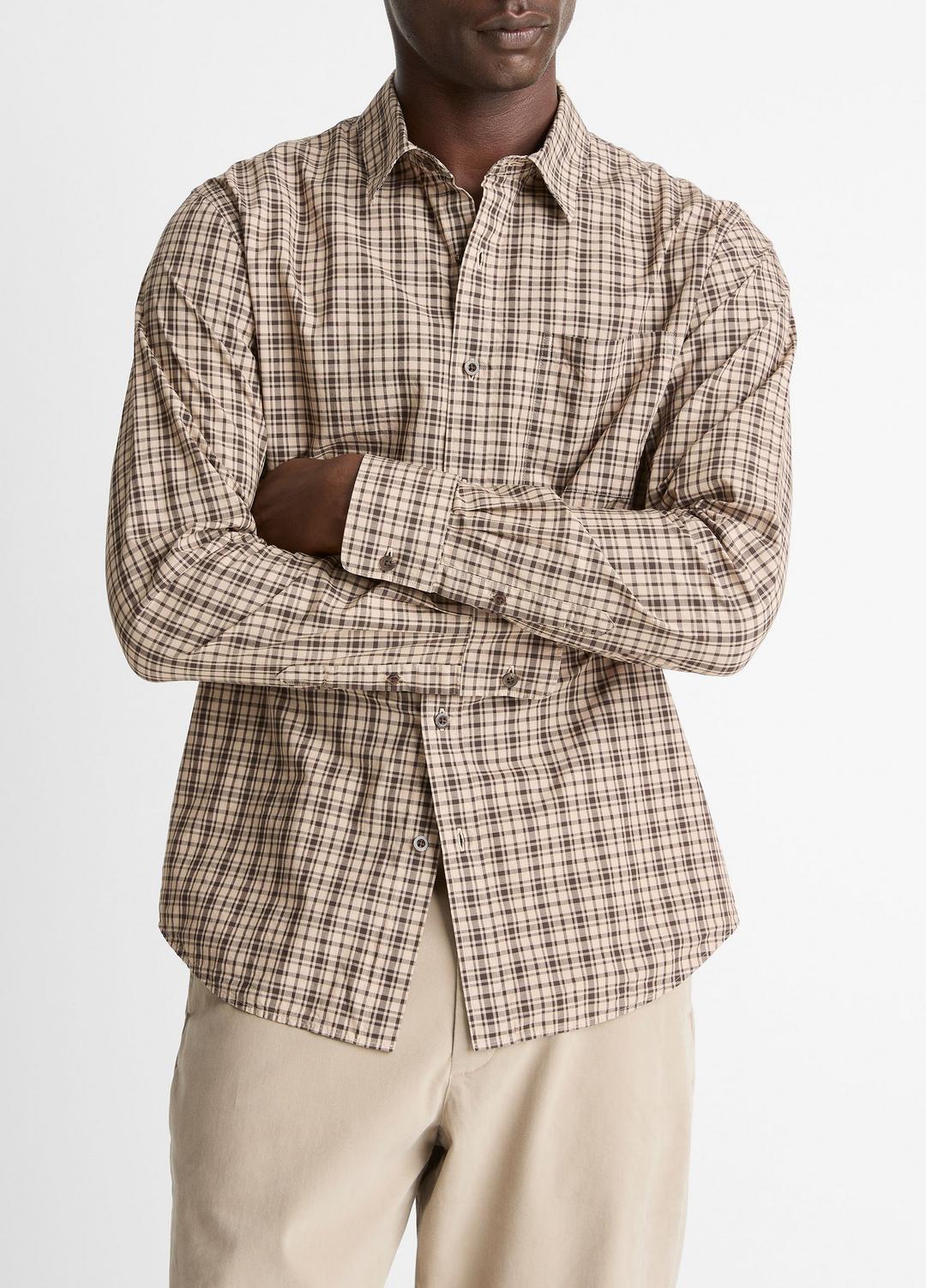 VINCE Men Great Falls Plaid Cotton Button-Front Shirt in Long Sleeve