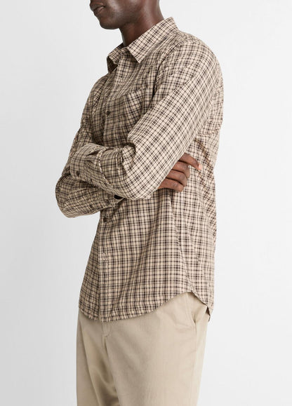 VINCE Men Great Falls Plaid Cotton Button-Front Shirt in Long Sleeve