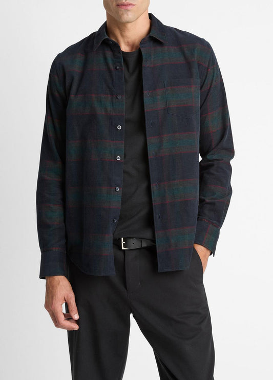 VINCE Men Holme Plaid Cotton Button-Front Shirt in Long Sleeve