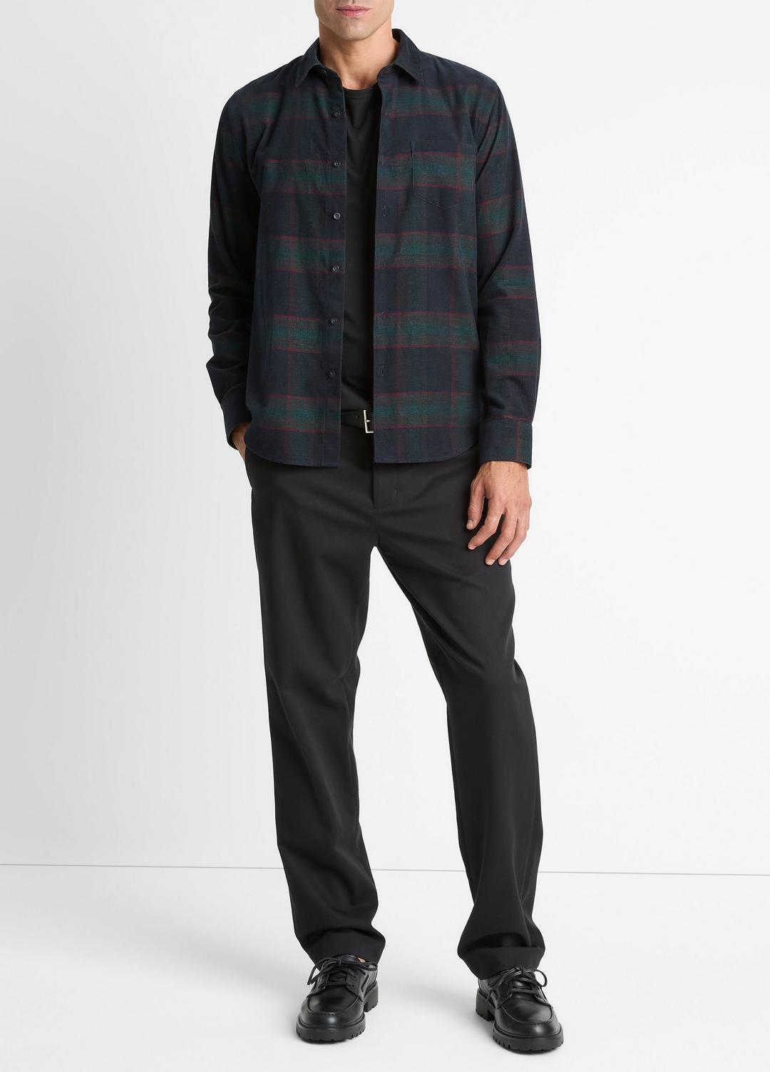 VINCE Men Holme Plaid Cotton Button-Front Shirt in Long Sleeve