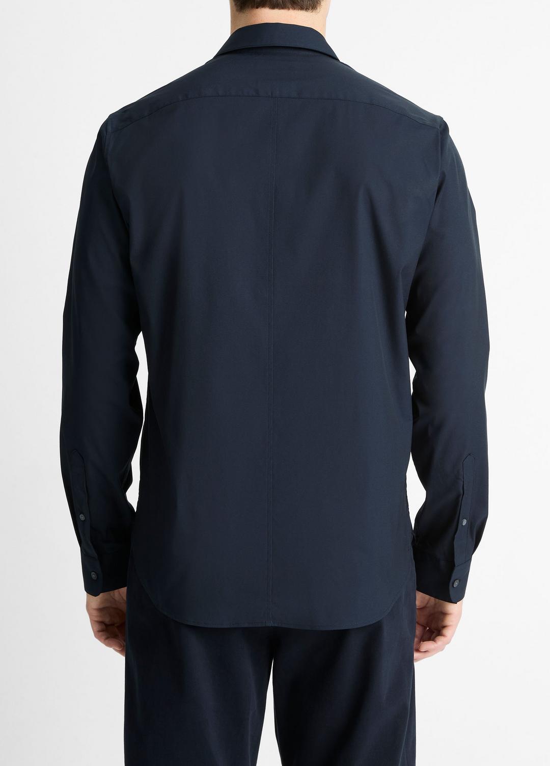 VINCE Men Stretch-Cotton Poplin Shirt in Long Sleeve