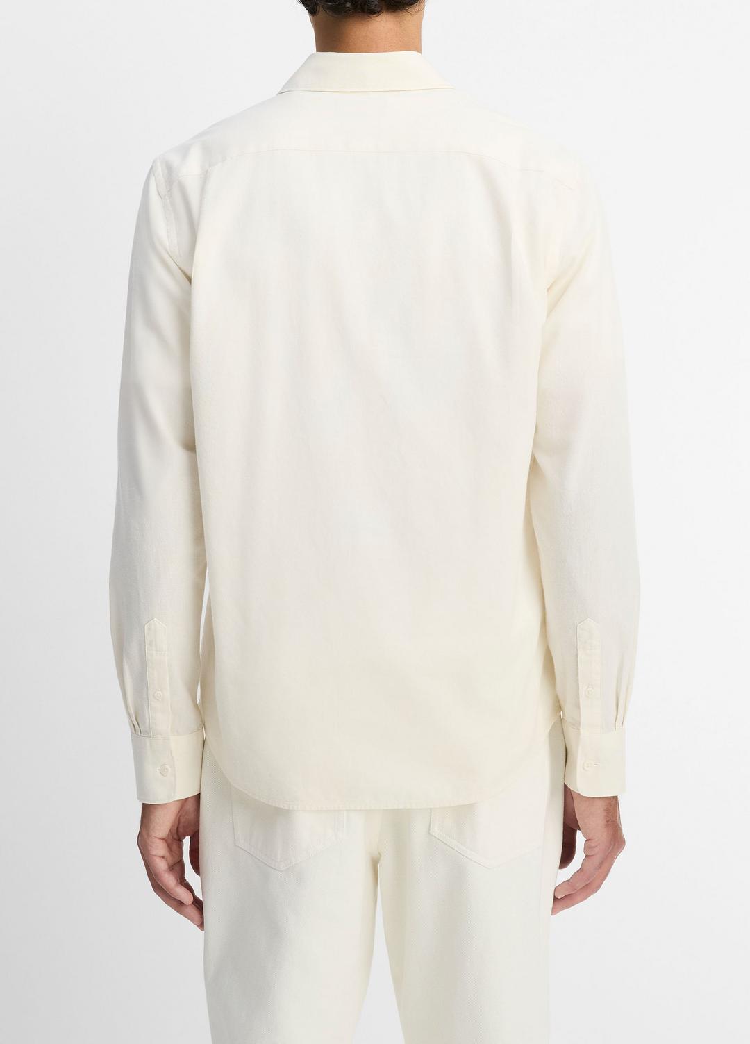 VINCE Men Cotton Chambray Button-Front Shirt in Long Sleeve
