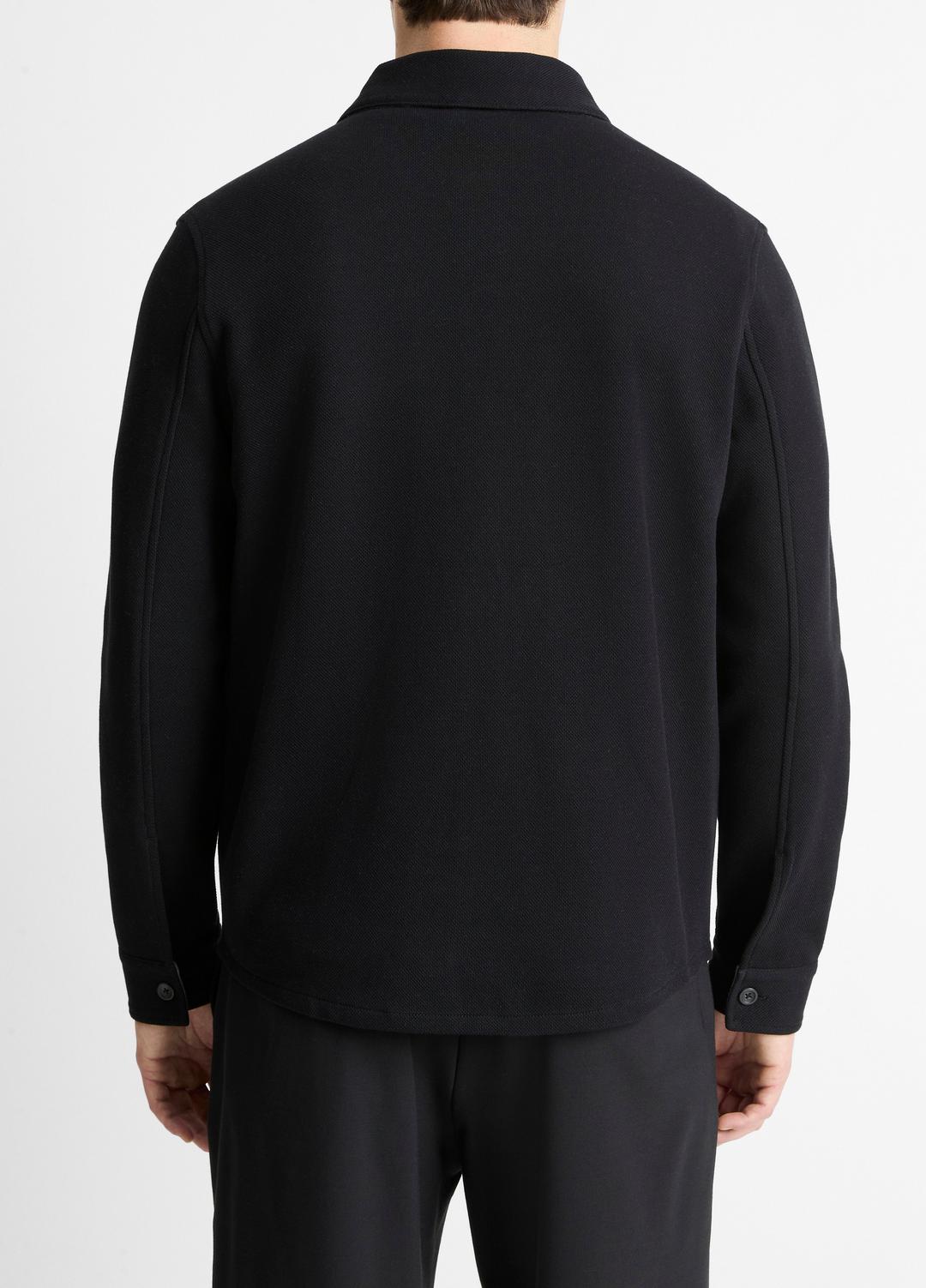 VINCE Men Double-Knit Cotton-Blend Piqué Shirt Jacket in Shirt Jackets