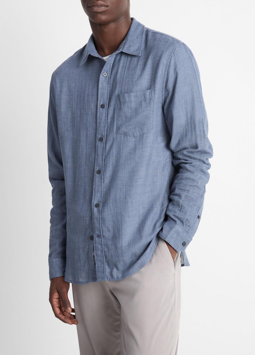 VINCE Men Double Face Long Sleeve in Long Sleeve