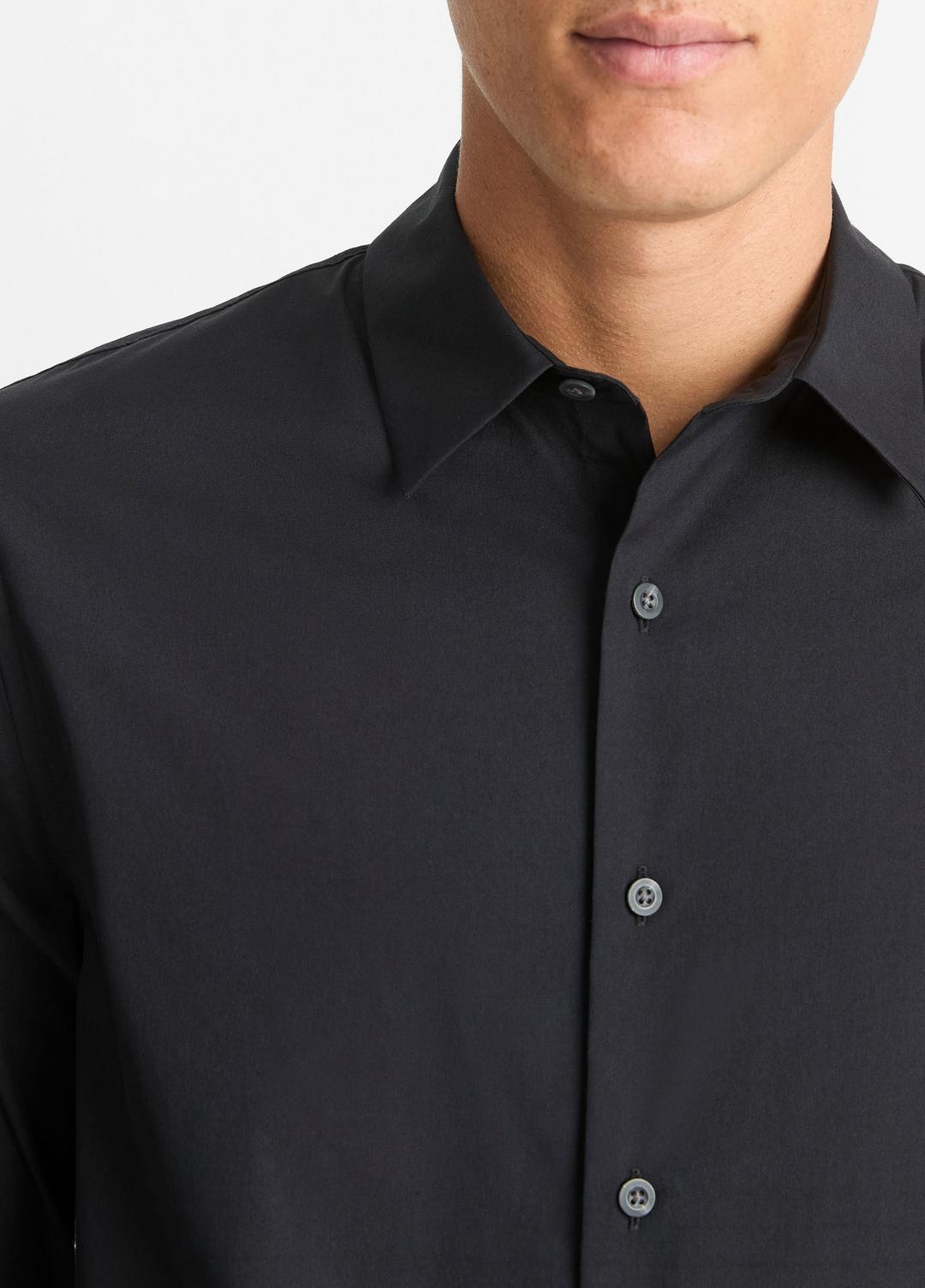 VINCE Men Stretch-Cotton Poplin Shirt in Long Sleeve