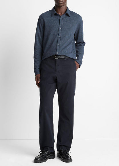 VINCE Men Houndstooth Cotton-Blend Button-Front Shirt in Long Sleeve