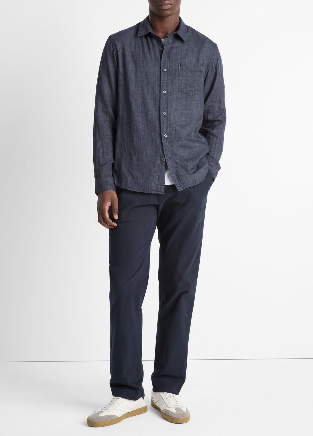 VINCE Men Double Face Long Sleeve in Long Sleeve