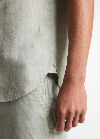 VINCE Men Linen Short-Sleeve Shirt in Long Sleeve