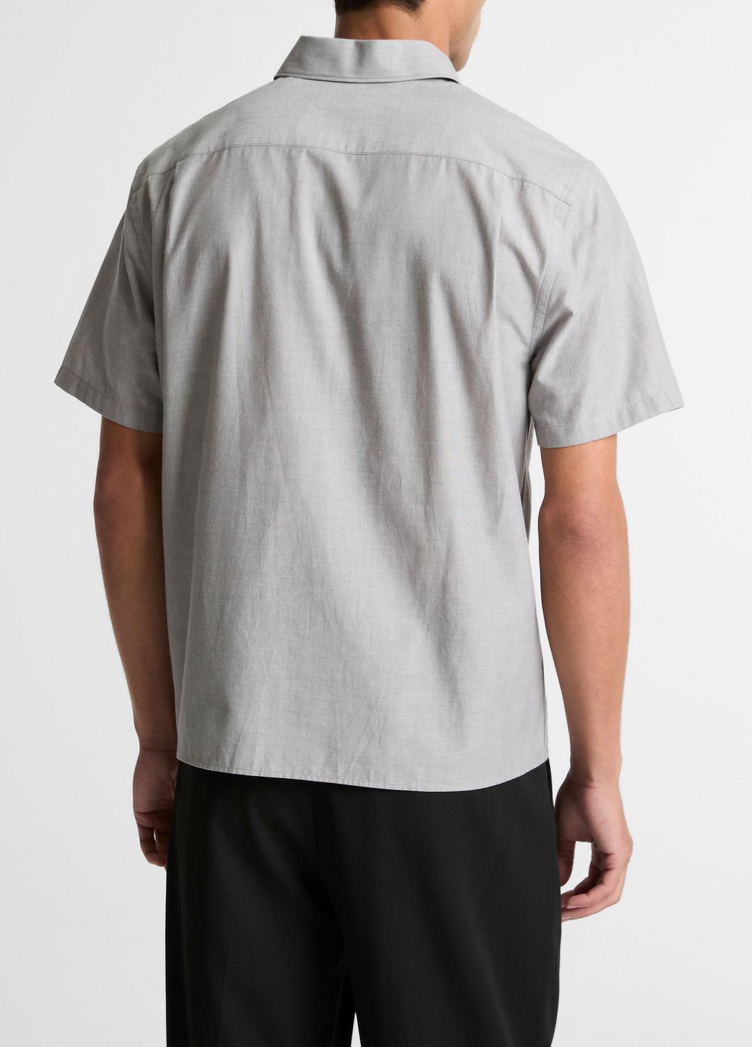 VINCE Men Cotton Short-Sleeve Button-Front Shirt  in Short Sleeve
