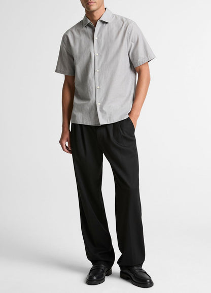 VINCE Men Cotton Short-Sleeve Button-Front Shirt  in Short Sleeve