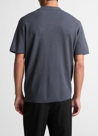 VINCE Men Merino Wool Cabana Shirt  in Short Sleeve