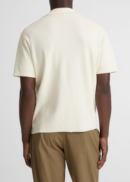 VINCE Men Merino Wool Cabana Shirt  in Short Sleeve