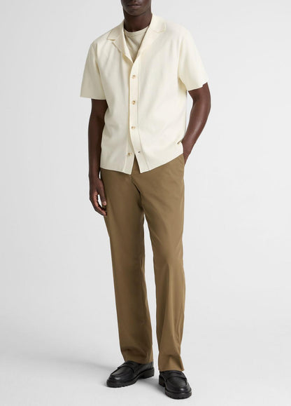 VINCE Men Merino Wool Cabana Shirt  in Short Sleeve