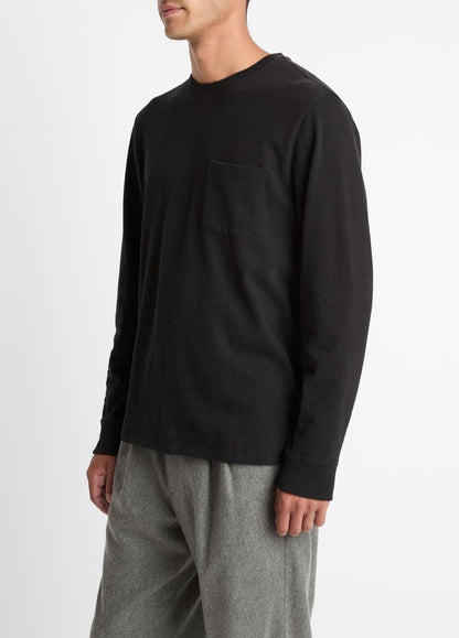 VINCE Men Sueded Jersey Long-Sleeve Pocket T-Shirt in Long Sleeve