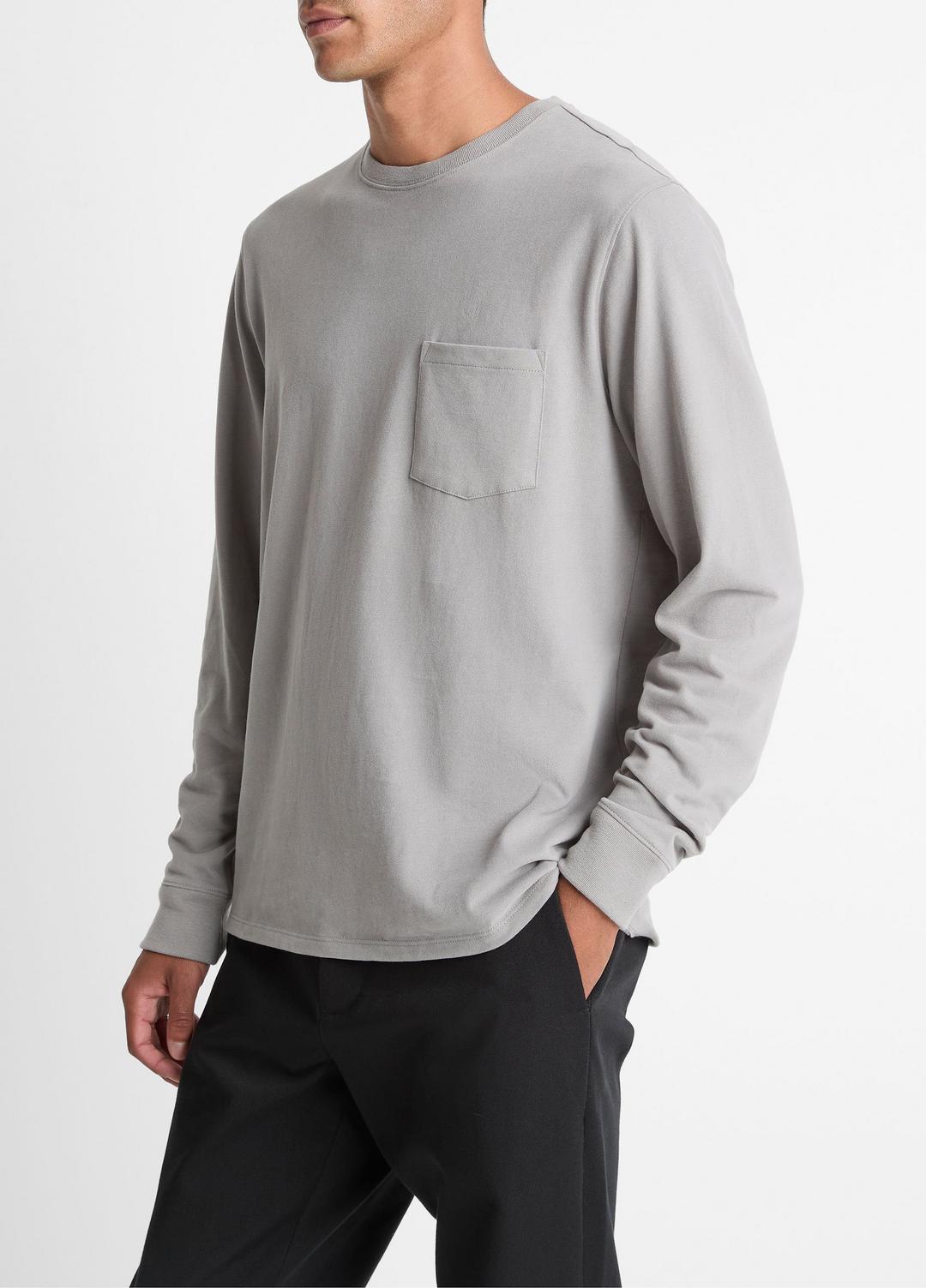 VINCE Men Sueded Jersey Long-Sleeve Pocket T-Shirt in Long Sleeve