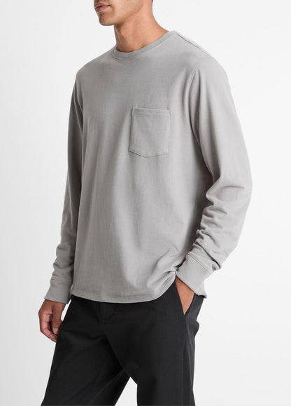 VINCE Men Sueded Jersey Long-Sleeve Pocket T-Shirt in Long Sleeve