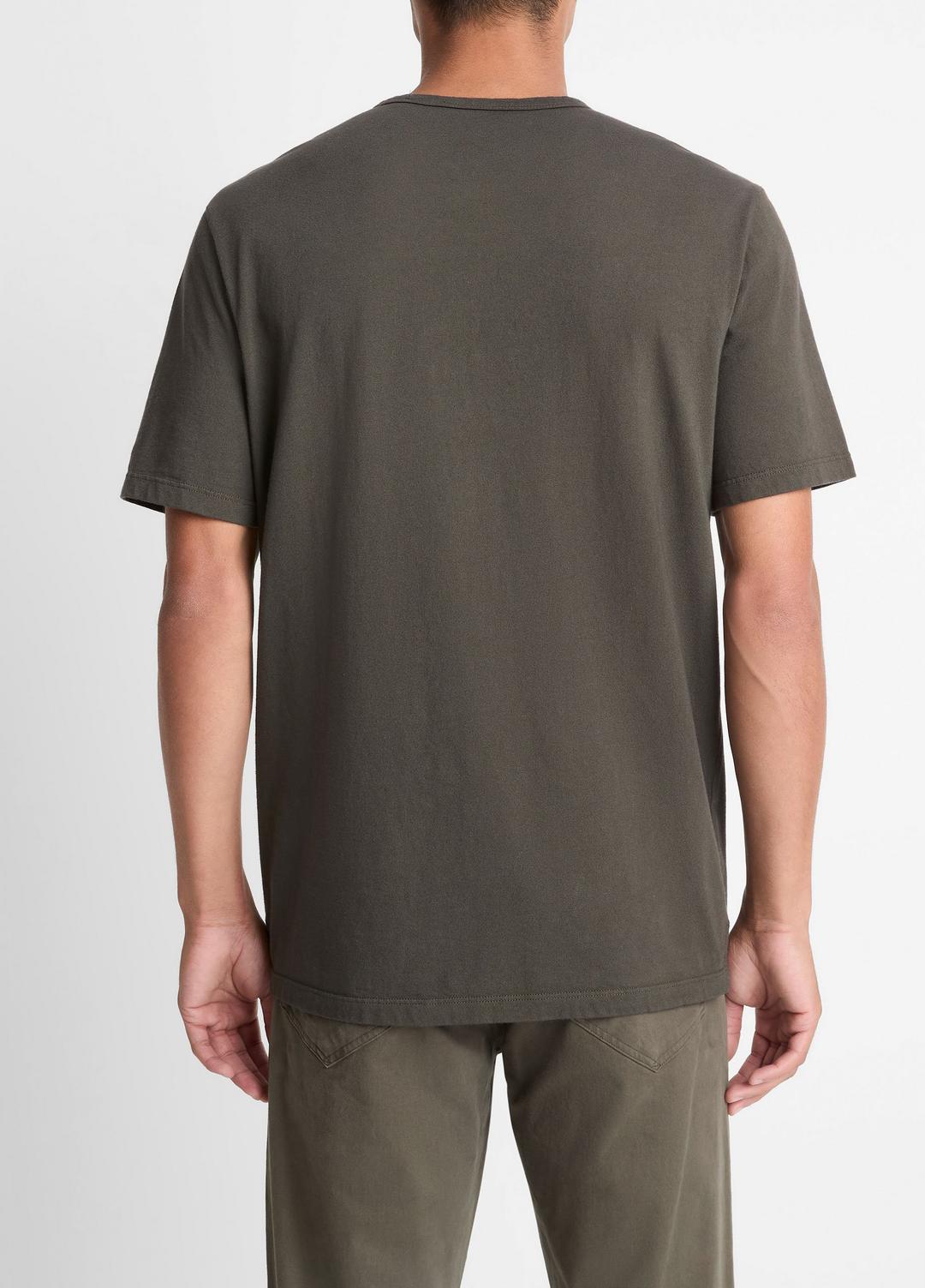 VINCE Men Garment Dye Cotton T-Shirt in Short Sleeve