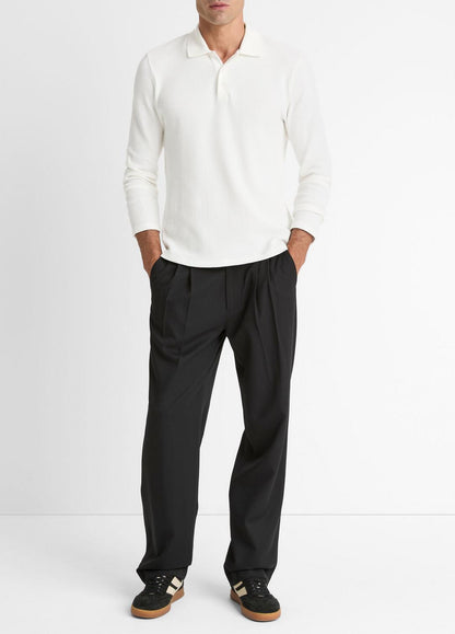 VINCE Men Variegated Cotton Polo Shirt in Henleys & Polos