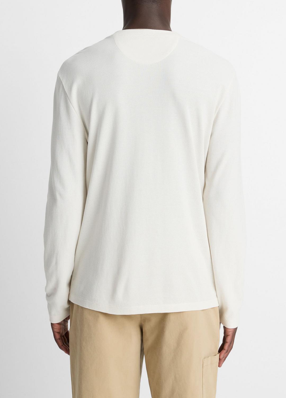 VINCE Men Micro-Waffle Pima Cotton Double-Collar Long-Sleeve T-Shirt in Long Sleeve