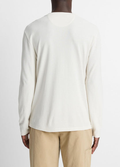 VINCE Men Micro-Waffle Pima Cotton Double-Collar Long-Sleeve T-Shirt in Long Sleeve