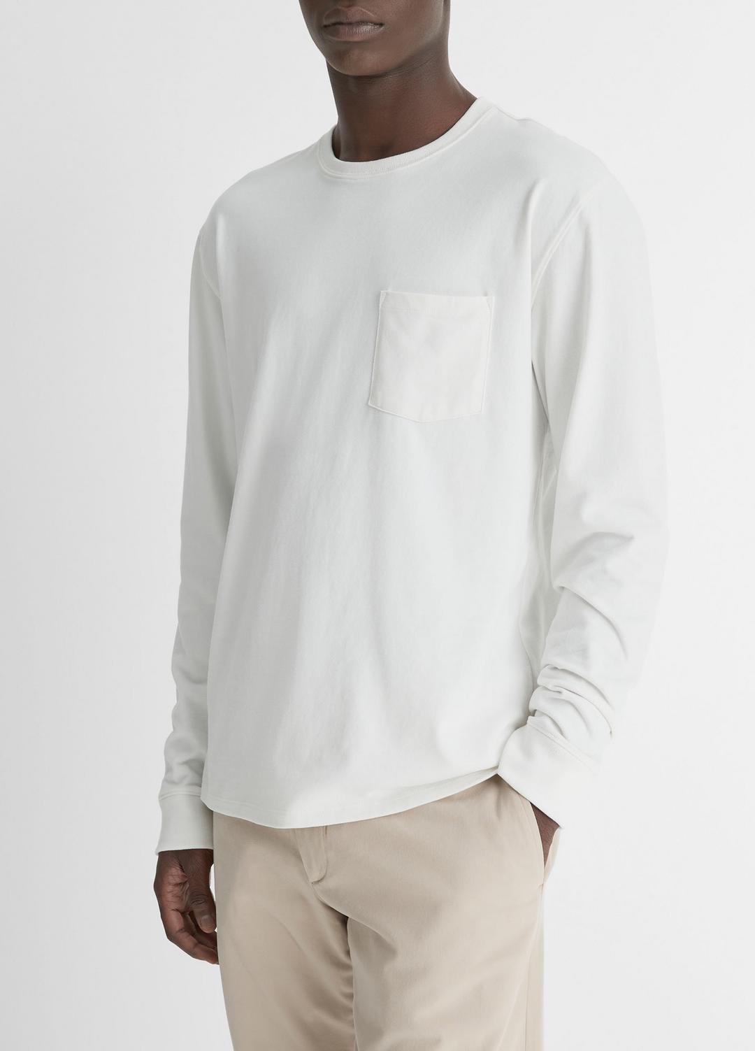 VINCE Men Sueded Jersey Long-Sleeve Pocket T-Shirt in Long Sleeve