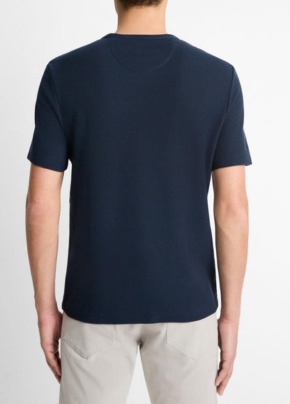 VINCE Men Pima Cotton Piqué Crew Neck T-Shirt in Short Sleeve
