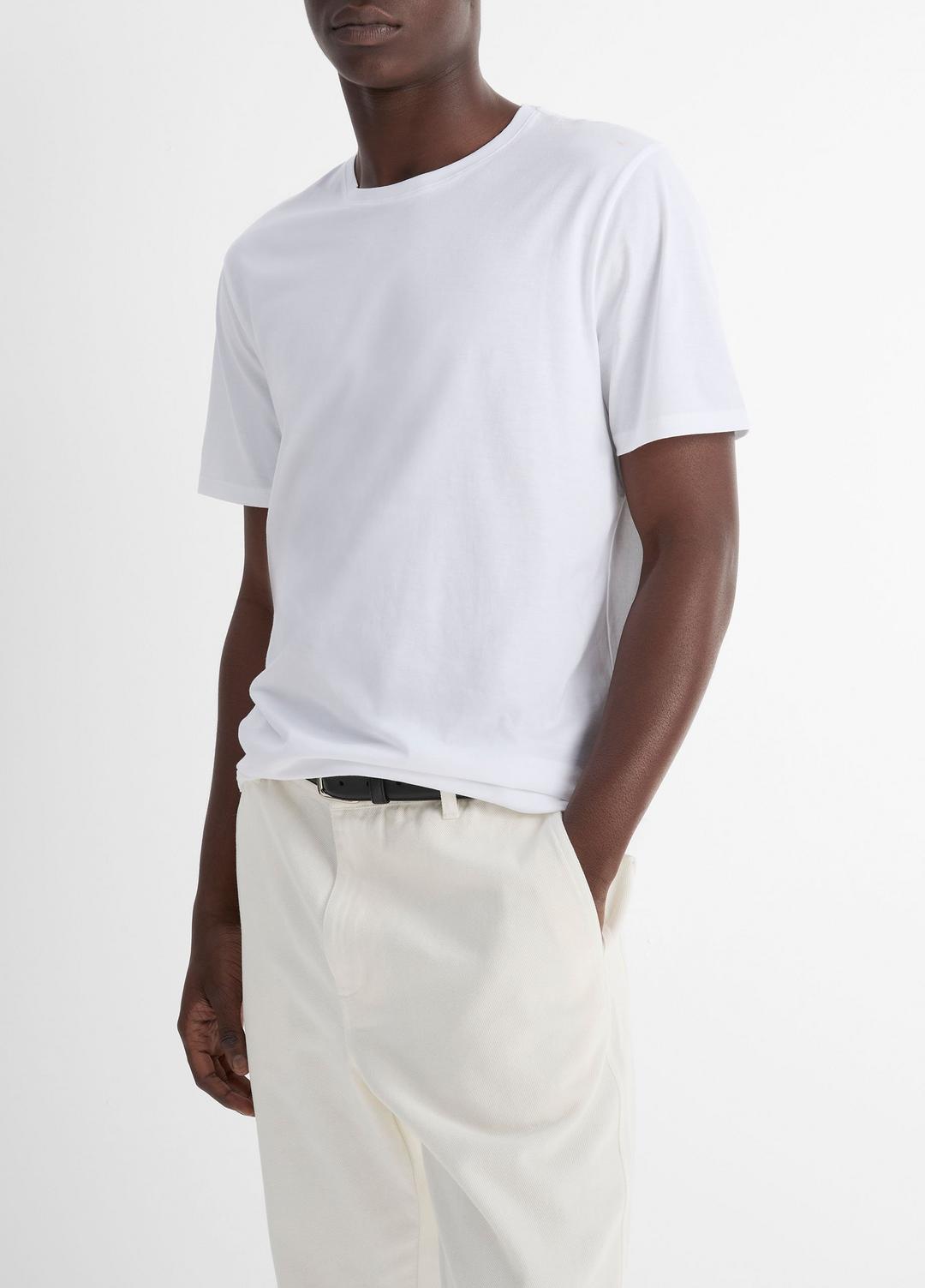 VINCE Men Pima Cotton Crew Neck T-Shirt in Short Sleeve