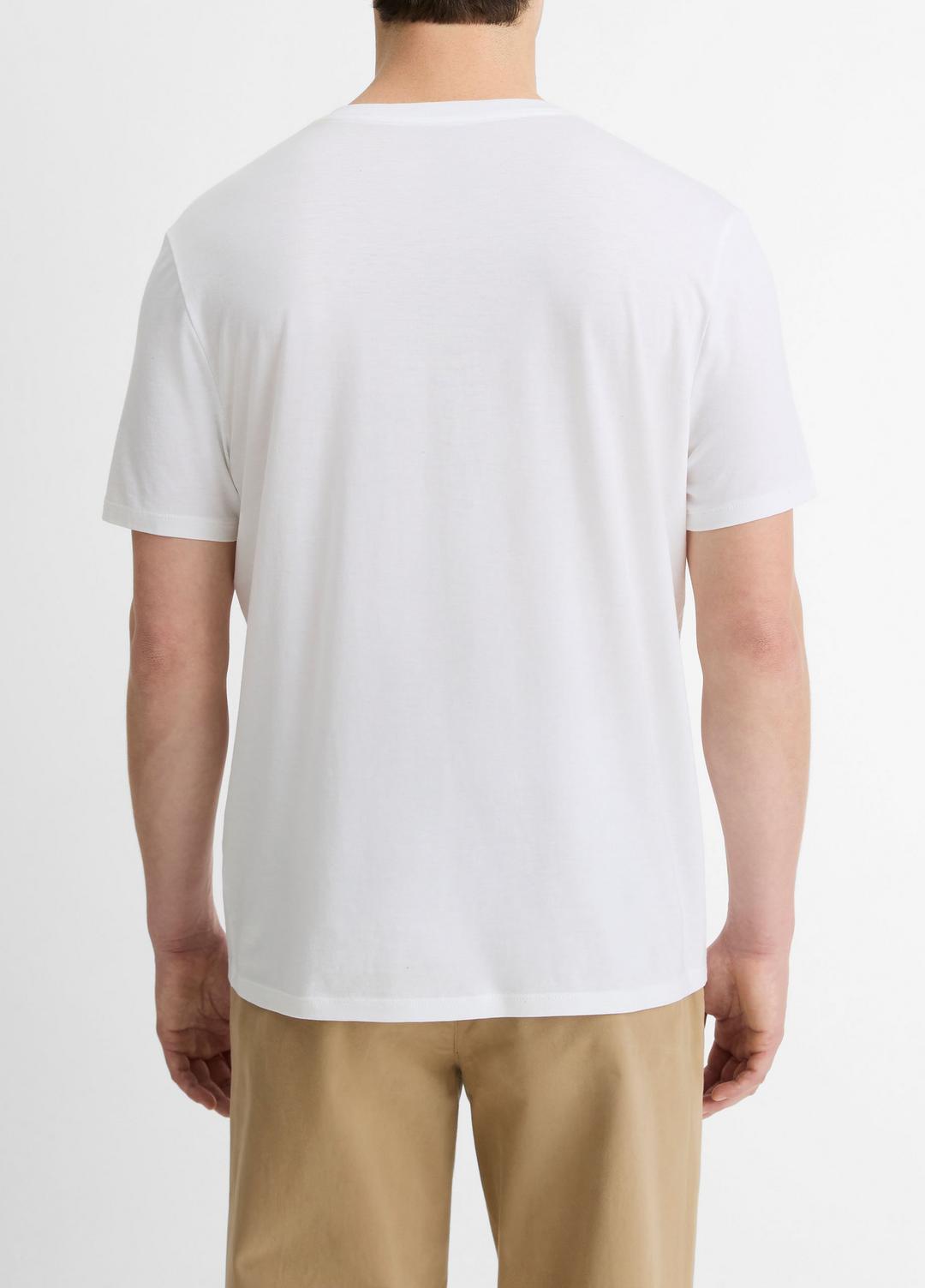 VINCE Men Pima Cotton V-Neck T-Shirt in Short Sleeve