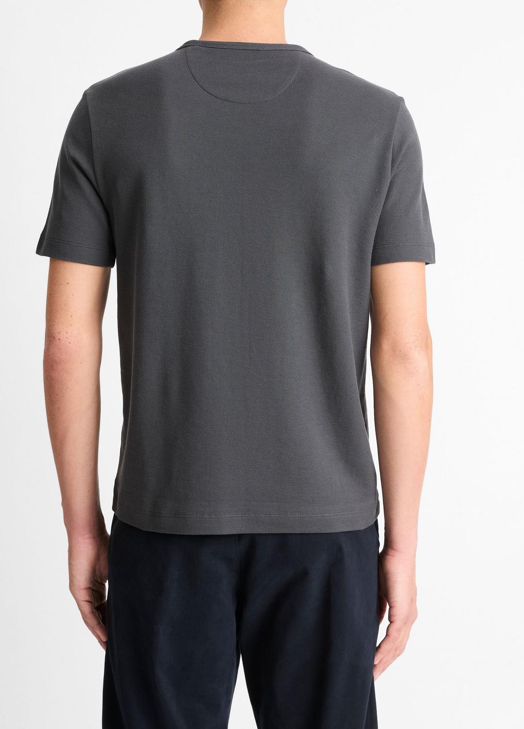 VINCE Men Pima Cotton Piqué Crew Neck T-Shirt in Short Sleeve