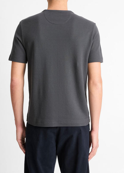 VINCE Men Pima Cotton Piqué Crew Neck T-Shirt in Short Sleeve