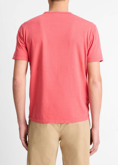 VINCE Men Garment Dye Cotton T-Shirt in Short Sleeve