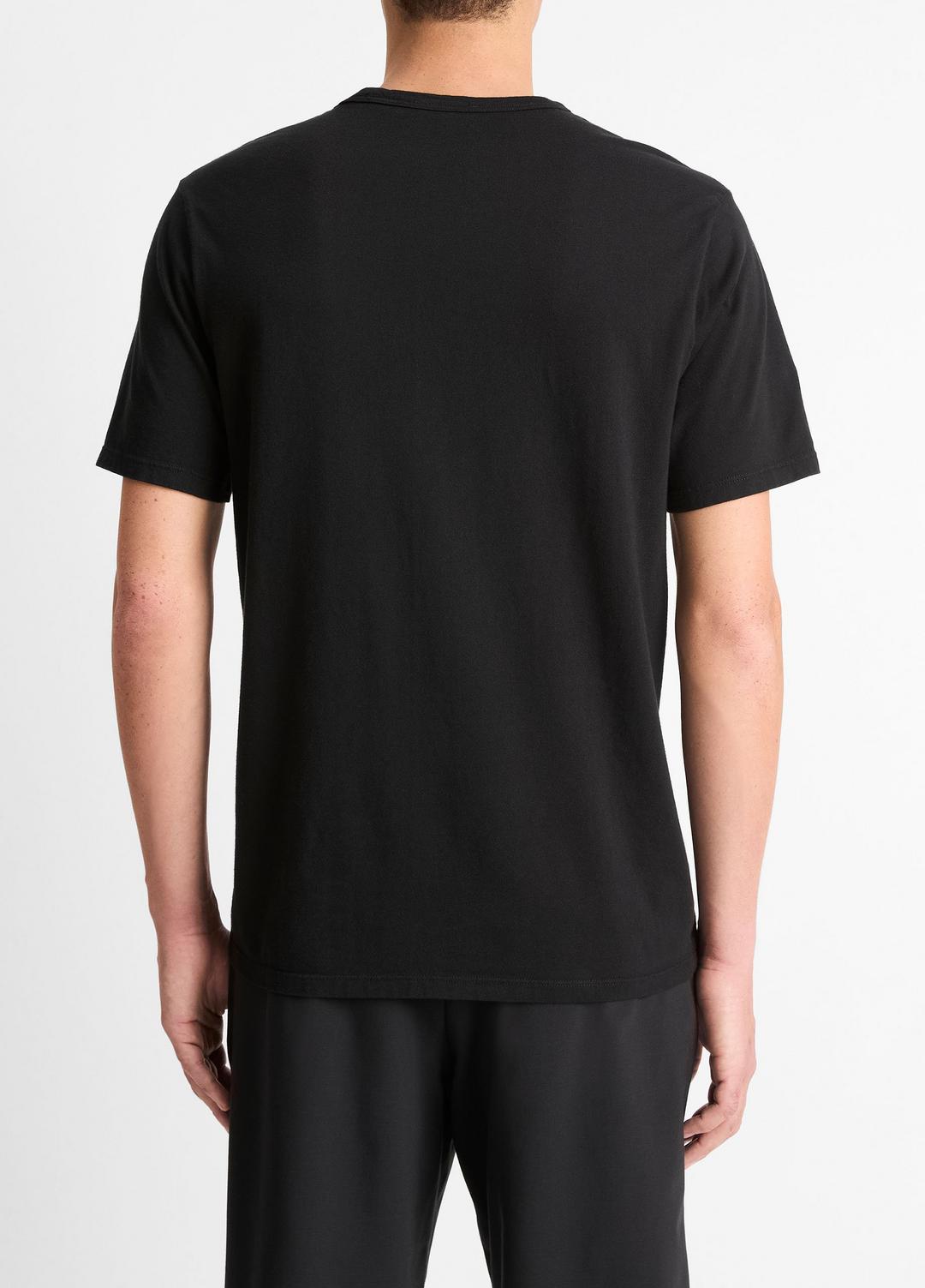 VINCE Men Garment Dye Cotton T-Shirt in Short Sleeve