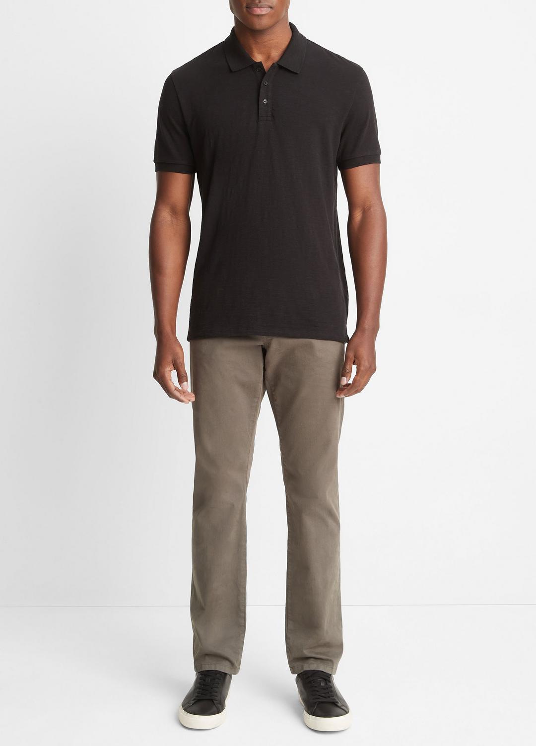 VINCE Men Classic Slub Polo Shirt in Henleys & Polos