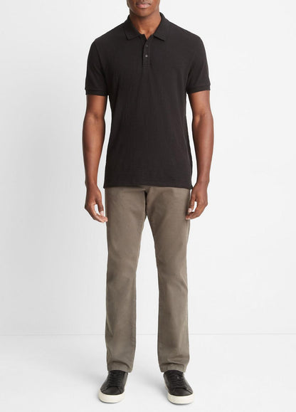VINCE Men Classic Slub Polo Shirt in Henleys & Polos