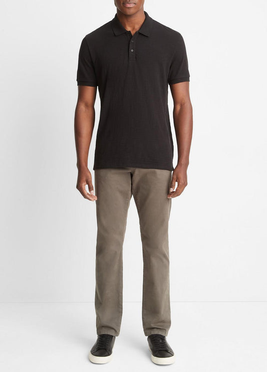 VINCE Men Classic Slub Polo Shirt in Henleys & Polos