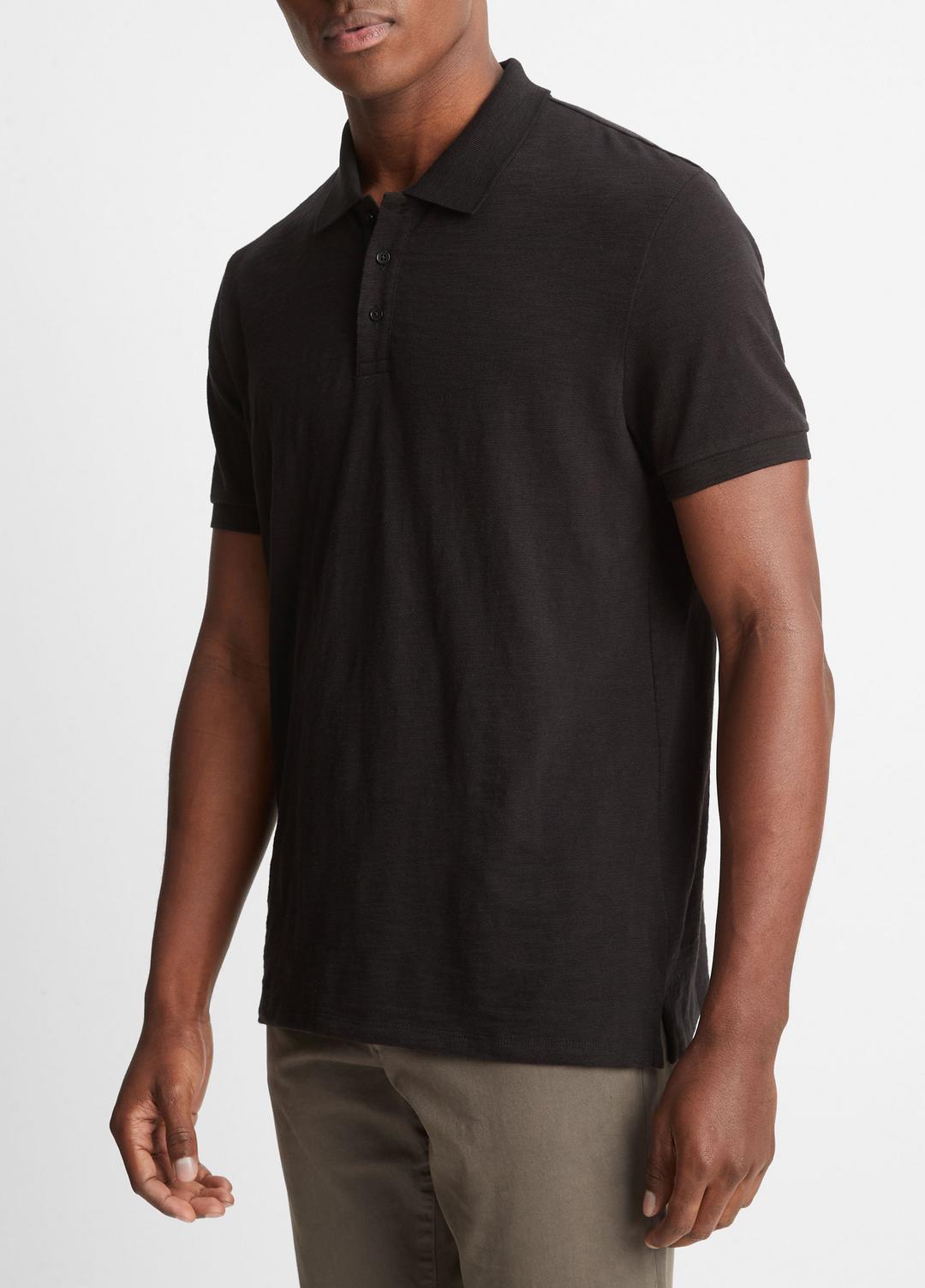 VINCE Men Classic Slub Polo Shirt in Henleys & Polos