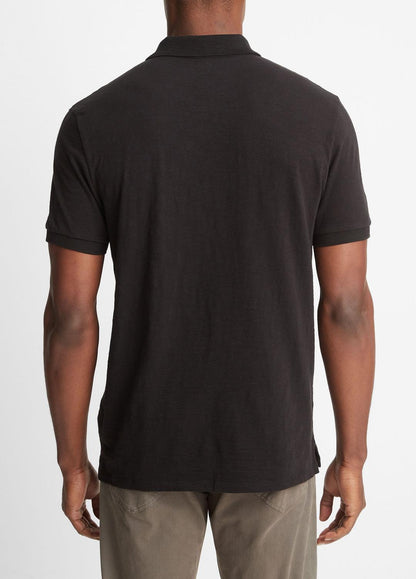 VINCE Men Classic Slub Polo Shirt in Henleys & Polos