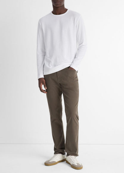 VINCE Men Pima Cotton Piqué Long-Sleeve T-Shirt in Long Sleeve