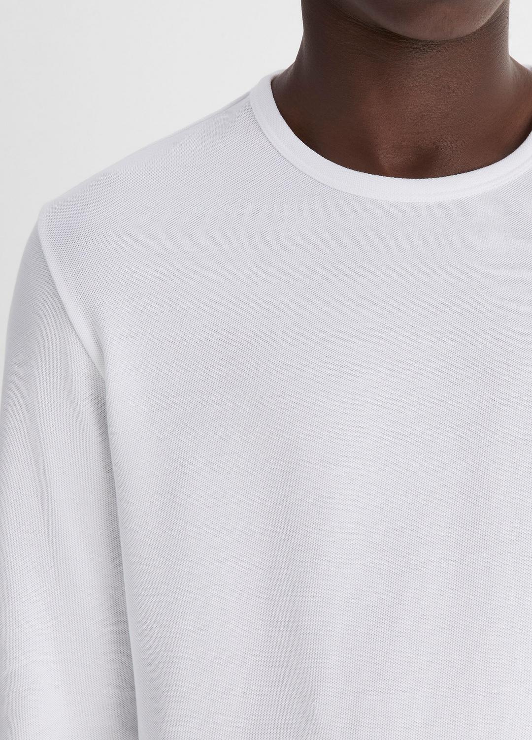 VINCE Men Pima Cotton Piqué Long-Sleeve T-Shirt in Long Sleeve