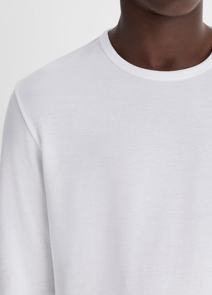 VINCE Men Pima Cotton Piqué Long-Sleeve T-Shirt in Long Sleeve