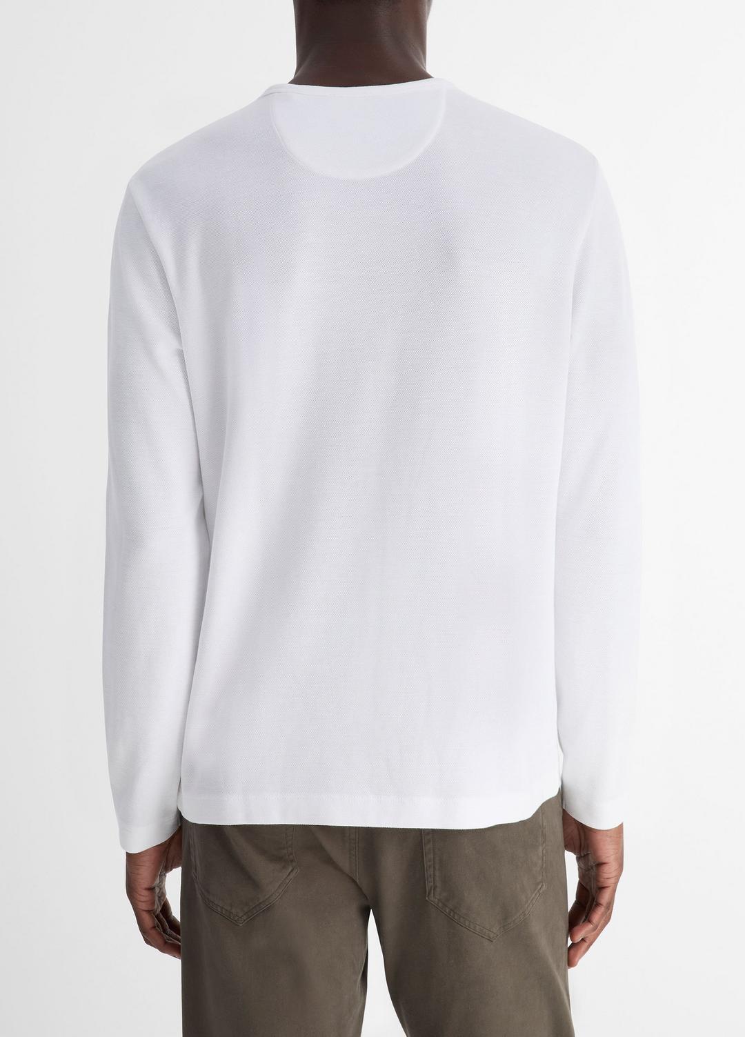 VINCE Men Pima Cotton Piqué Long-Sleeve T-Shirt in Long Sleeve