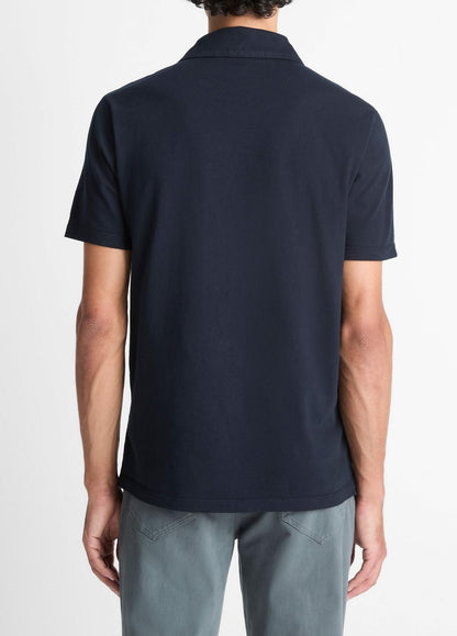 VINCE Men Garment Dye Cotton Polo Shirt in Henleys & Polos
