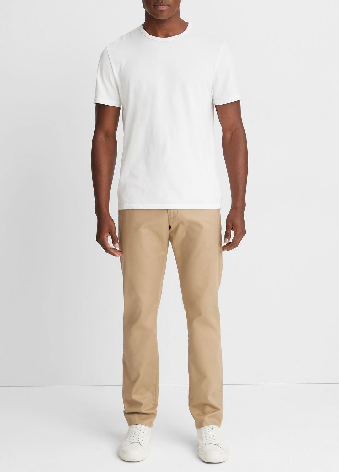 VINCE Men Garment Dye Cotton T-Shirt in Short Sleeve