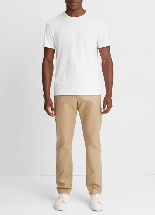 VINCE Men Garment Dye Cotton T-Shirt in Short Sleeve