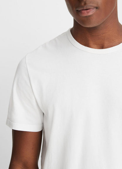 VINCE Men Garment Dye Cotton T-Shirt in Short Sleeve