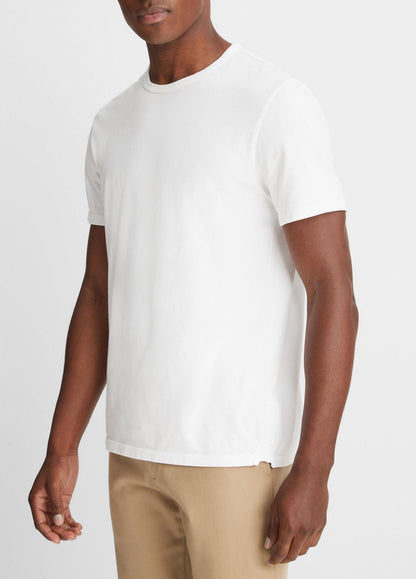 VINCE Men Garment Dye Cotton T-Shirt in Short Sleeve
