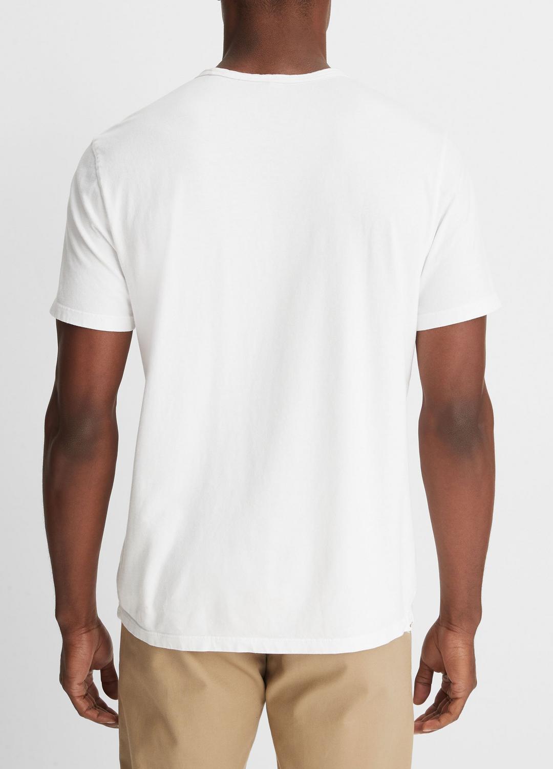 VINCE Men Garment Dye Cotton T-Shirt in Short Sleeve